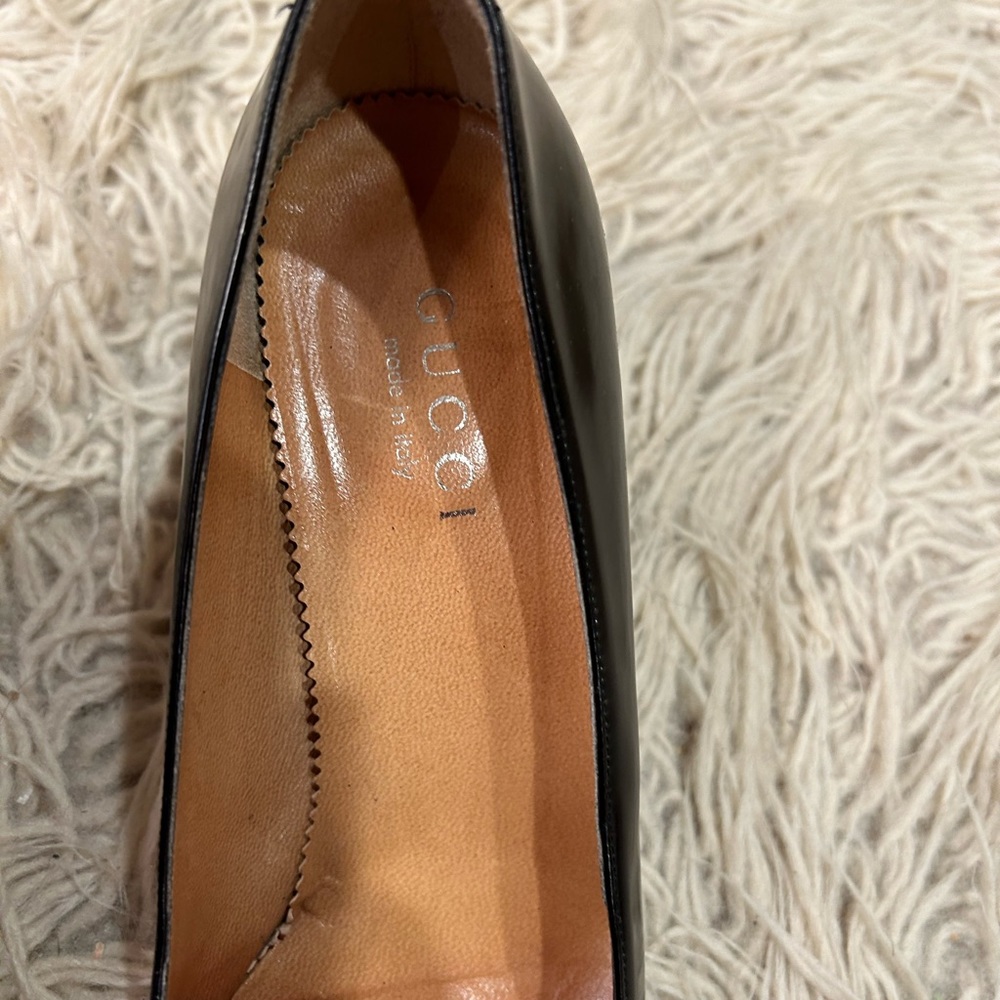 Gucci black leather classic Pumps 8.5 - Picture 3 of 7